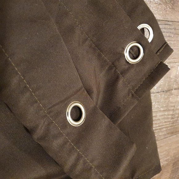 Dark Brown faux suede shower curtain - Picture 3 of 5